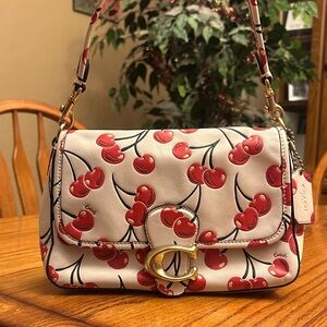 Coach Soft Tabby Shoulder Bag with Cherry Print CA110